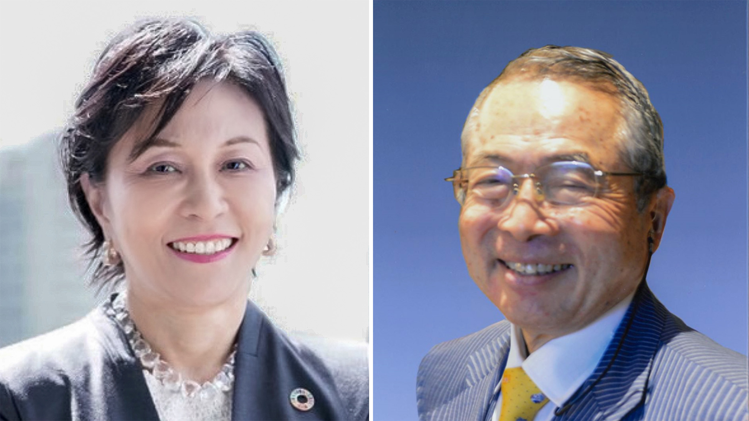 佐藤ゆかり氏と千本倖生氏の肖像画像